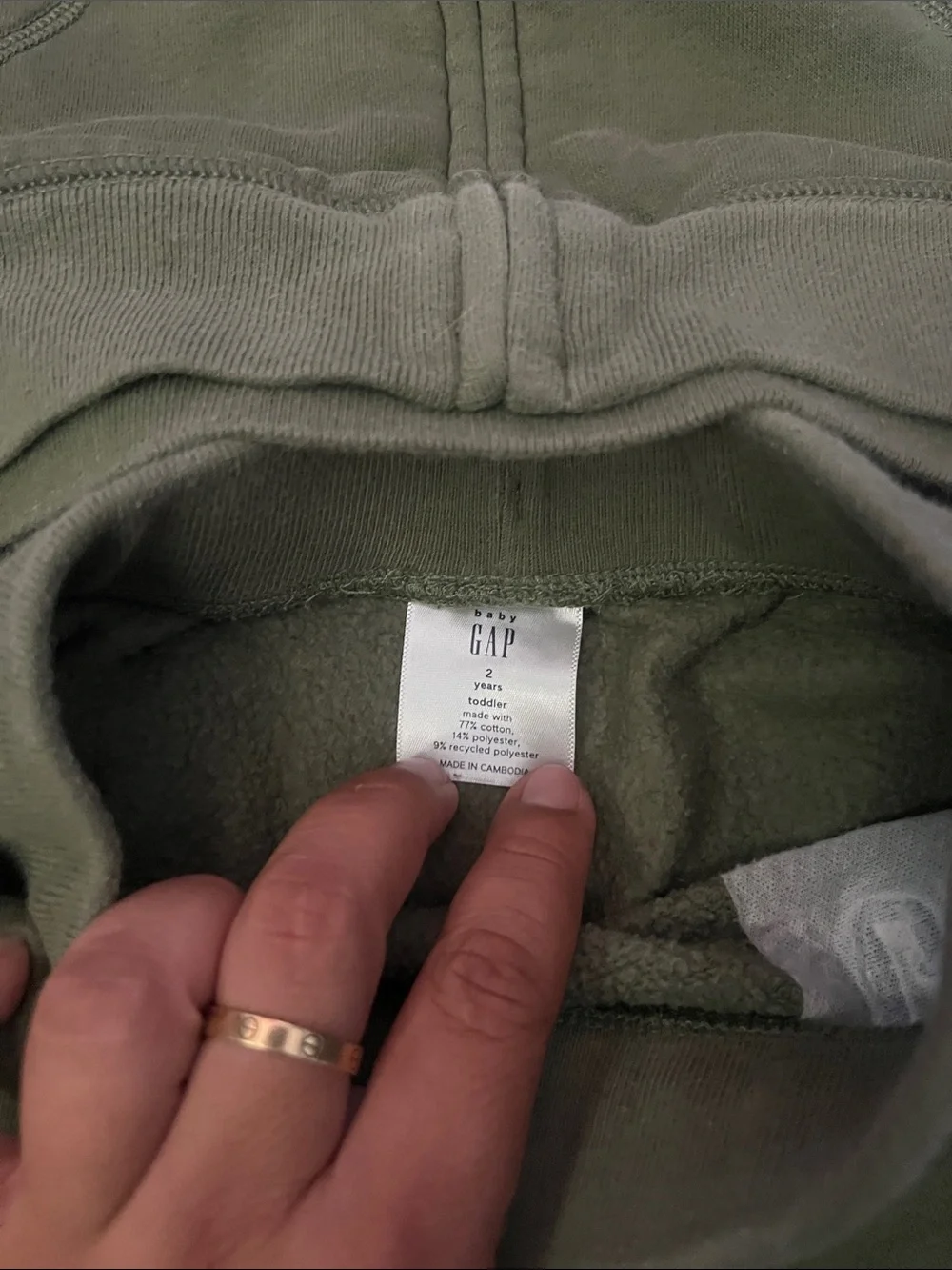 GAP Olive Green Kids Hoodie & Joggers Set